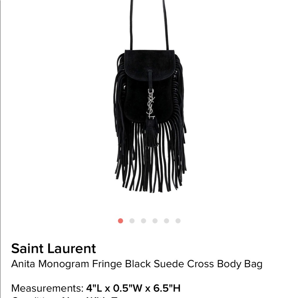 Saint Laurent Anita Monogram Fringe